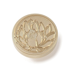 Цветок Золотая восковая печать, латунная головка штампа, цветочный узор коллекции, для сургучной печати, цветок, 25x14 мм, внутренний диаметр: 7 мм