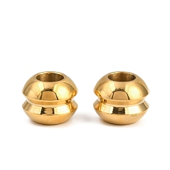 Золотой 201 из нержавеющей стали бусы, ионное покрытие (ip), золотые, 7.5x5.5 мм, отверстие : 3.5 мм