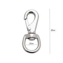 Platine Fermoirs pivotants en alliage de zinc, platine, 80x25mm