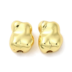 Golden Gestellmessingperlen, cadmiumfrei und bleifrei, langlebig überzogen, Nuggets, golden, 9.5x7.5x5 mm, Bohrung: 1.8 mm