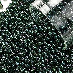 (322) Gold Luster Emerald TOHO 11/0 Round Beads, Japanese Seed Beads, (322) Gold Luster Emerald, 2.2mm, Hole: 0.8mm, about 1110pcs/bottle, 10g/bottle