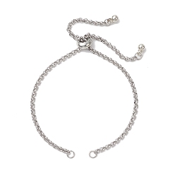 Нержавеющая Сталь Цвет 304 Изготовление браслета с цепочкой из нержавеющей стали, не тускнеет, цвет нержавеющей стали, 9.53 дюйм (24.2 см)