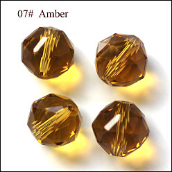 Goldenrod Imitation Austrian Crystal Beads, Grade AAA, Faceted, Round, Goldenrod, 6mm, Hole: 0.7~0.9mm