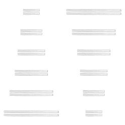 Stainless Steel Color 304 Stainless Steel Tube Findings, Stainless Steel Color, 15~50x2x2mm, 60pcs/box