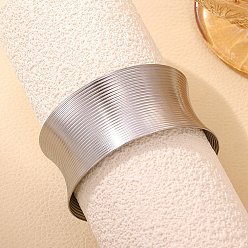 Stripe 304 Широкие открытые браслеты-манжеты из нержавеющей стали для женщин, полоса, внутренний диаметр: 2.09 дюйм (5.3 см), шириной 29 мм 