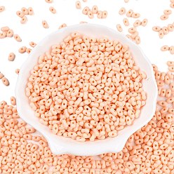Персиковый Слойка Непрозрачные акриловые бусины, арахис, розовые, 6.5x4x3 мм, отверстие : 1.5 мм, Около 9998 шт / 500 г