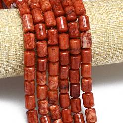 Темно-Красный Натуральный Malaysia нефритовые бусы пряди, окрашенная и подогревом, колонка, темно-красный, 11.5~12x7.5~8.5 мм, отверстие : 1~1.2 мм, около 31~32 шт / нитка, 15.16'' (38.5 см)