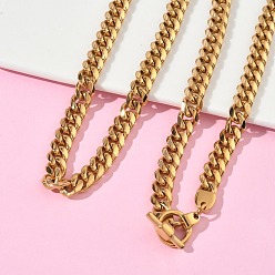 Настоящее золото 18K 8мм 304 цепочка из нержавеющей стали кубинского плетения или ожерелье для мужчин, ионное покрытие (ip), реальный 18 k позолоченный, 25.39 дюйм (64.5 см)