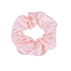 Pink Solid Color Slick Cloth Ponytail Scrunchy Hair Ties, Ponytail Holder Hair Accessories for Women and Girls, Pink, 100mm