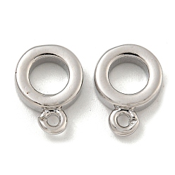 Платина Поручни из латунной трубы с покрытием стойки, долговечный, без кадмия и без свинца, платина, 11.5x8x3 мм, отверстие : 1.4 мм, внутренний диаметр: 4.5 мм