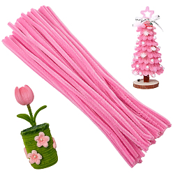 Pink 100шт. плюшевые палочки своими руками, стебли синели, трубочисты, материал для детских поделок, розовые, 300x6 мм