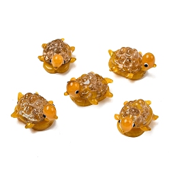 Золотистый Бусины ручной работы бусины золотого песка, черепаха, с базой, золотые, 17~20x23~25x14~15 мм, отверстие : 1.2~1.5 мм