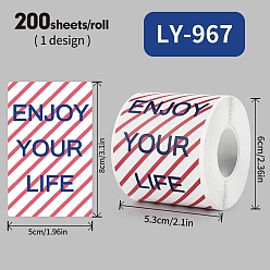 Разноцветный 200шт. рулон наклеек с надписью «спасибо», круглые бумажные клейкие этикетки, декоративные наклейки для подарков, вечеринка, красочный, 80x50x0.1 мм