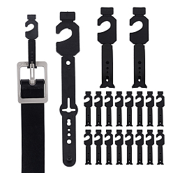 Черный Вешалка для ремня для домашних животных, чёрные, 136x20x8.5 мм, отверстие : 1.5~3.5 мм