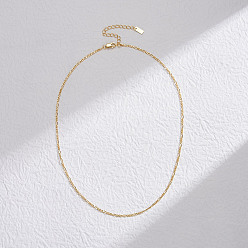 Настоящее золото 14K 925 ожерелья из стерлингового серебра с цепочкой Фигаро для женщин, реальный 14 k позолоченный, 14.06 дюйм (35.7 см)