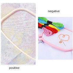 Mixed Color Embroidery Hoop, Cross Stitch Frame, Needle Craft Tool, with Iron Findings, Oval, Mixed Color, 5pcs/set