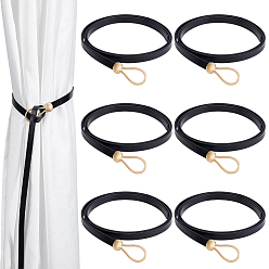 Черный Ремни-цепочки из искусственной кожи для женщин, Сплав с застежками, золотой свет, чёрные, 1136x11 мм