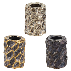 (52) Непрозрачная лаванда 3шт 3 цвета латунные европейские бусины, бусины с большим отверстием, колонка, разноцветные, 15x11 мм, отверстие : 6 мм, 1 шт / цвет