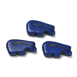 Blue Dyed Synthetic Turquoise Beads, Zuni Bear, Blue, 12.5x20.5x5mm, Hole: 1.2mm
