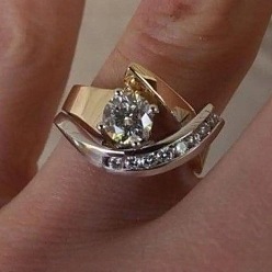 Золотой Кольца из латуни с микропаве, прозрачные кольца с кубическим цирконием, крестик, золотые, размер США 8 (18.1 мм)