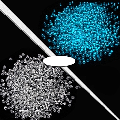 Белый Светящиеся прозрачные круглые стеклянные бусины, ювелирные аксессуары своими руками, светящиеся в темноте бусы, белые, 4 мм, 450 г