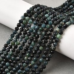 Турмалин Бусины из натурального голубого турмалина, граненые, круглые, 4 мм, отверстие : 0.7 мм, около 94 шт / нитка, 15.16'' (38.5 см)