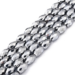 Терагерцовый камень Терагерц каменные бусы пряди, граненые, баррель, 10.5~13x6.5~7 мм, отверстие : 0.9 мм, около 35~38 шт / нитка, 15.43'' (39.2~39.7 см)