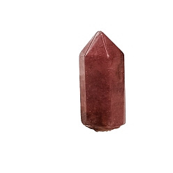 Клубничный Кварц Остроконечная башня, натуральные клубничные кварцевые лечебные каменные палочки, украшение для медитации и терапии Рейки чакры, шестиугольная призма, 15x15x35 мм