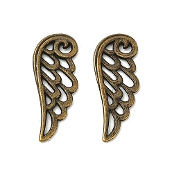 Античная Бронза Сплавочные подвески тибетского стиля, крыло, без кадмия, без никеля и без свинца, античная бронза, 24x9.5x1.5 мм, отверстие : 1.5 мм