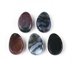 (RRHB277) Кристалл на подкладке из медово-бежевого цвета Природного индийского агата подвески, слезинки, 29.5~30.5x19.5~20.5x8~11 мм, отверстие : 2~3 мм