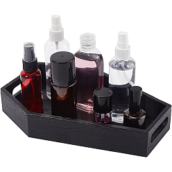 Черный Деревянные подносы для ювелирных изделий в форме гроба, Браслеты, , хранение солнцезащитных очков, чёрные, 24.6x17x4.05 см