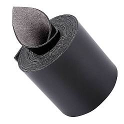 Черный Шнур из искусственной кожи, для одежды, плоский, чёрные, 70x1.8 мм, около 2.19 ярдов (2 м) / рулон