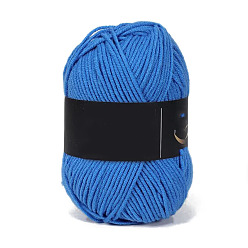 Королевский синий 4 пряжа из молочного акрилового волокна для тафтинговых ковриков, пряжа амигуруми, пряжа для вязания крючком, для свитера, шапки, носков, детских одеял, королевский синий, 2.5 мм, около 113.74 ярдов (104 м) / моток