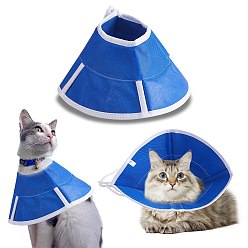 Blue Circle, Cat Dog Neck Collar, Pet Head Cover Post Sterilization Bite, Lick Shame Ring Supplies, Blue, 320mm
