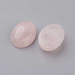 Rose Quartz Natural Rose Quartz Flat Back Cabochons, Oval, 30x22x7~8mm