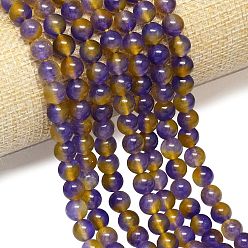 Средний Фиолетовый Натуральный Malaysia нефритовые бусы пряди, окрашенная и подогревом, круглые, средне фиолетовый, 10 мм, отверстие : 1.2 мм, около 38~40 шт / нитка, 15.08''~15.16'' (38.3~38.5 см)