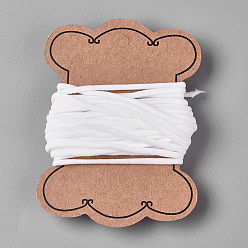 White Round Elastic Bands for Sewing, Elastic Cord Heavy Stretch Rope Earloop String, White, 3mm, about 10.94 Yards(10m)/Bundle