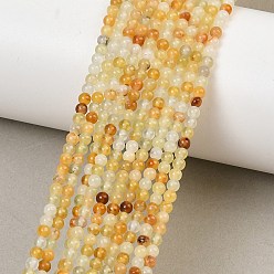 Xiuyan Jade Natural Xiuyan Jade Beads Strands, Smooth Round, 3mm, Hole: 0.5mm, about 145pcs/strand, 15.94''(40.5cm)