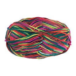 Red Polyester Fibers Knitting Yarn, Cashmere Yarn, for Blanket Pillows Craft Crochet Yarns, Red, 2mm, about 136.70 Yards(125m)/Skein