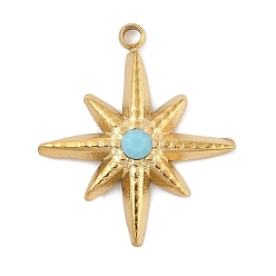 Настоящее золото 18K 304 подвески из нержавеющей стали, со стразами, звезды прелести, вакуумное покрытие pvd, реальный 18 k позолоченный, 20x18x3 мм, отверстие : 1.5 мм