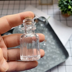 Прозрачный Стеклянная бутылка, для контейнеров для бус, прозрачные, 1.5x6 см