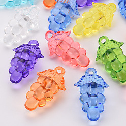 (52) Непрозрачная лаванда Осенняя тема прозрачные акриловые бусины, винограды, разноцветные, 46x27x16.5 мм, отверстие : 3.5 мм, Около 101 шт / 500 г