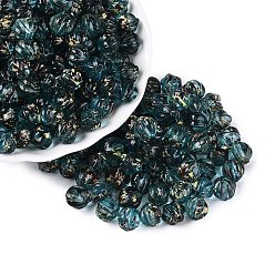 Темный Голубой Прозрачные стеклянные бусины пикассо, тыква, темные голубые, 8.5~9 мм, отверстие : 0.9~1.2 мм, Около 750 шт / фунт