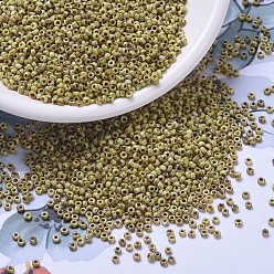 (RR4512) Непрозрачный Желтый Пикассо Миюки круглые бусины рокайль, японский бисер, 11/0, (rr 4512) непрозрачный желтый пикассо, 2x1.3 мм, отверстия : 0.8 mm, около 50000 шт / фунт