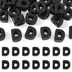 Letter D Perles Européennes acryliques, Perles avec un grand trou   , lettre d, 21x17.5x13.5mm, Trou: 6mm