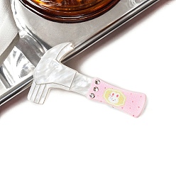 Розовый Симпатичная заколка для волос из акрила со стразами, туманная роза, 55x20 мм