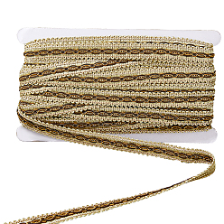Or 14.5m ruban de bordure en dentelle de polyester, accessoires de couture et de loisirs créatifs, or, 5/8 pouces (17 mm), environ 15.86 yards (14.5m)/paquet