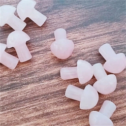 Розовый Кварц Фигурки целебных грибов из натурального розового кварца, Украшения из камня с энергией Рейки, 20 мм