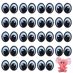 Небесно-голубой 20 пары аппликаций для глаз, компьютеризированная вышивка тканью утюжок на / шить на заплатках, аксессуары для костюма, голубой, 31.5x24x1.5 мм