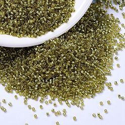 (DB2164) Окрашенная Цедра Дуракоат с Серебряной Подкладкой Бусины miyuki delica, цилиндр, японский бисер, 11/0, (db 2164) окрашенная в серебряную оправу изюминка, 1.3x1.6 мм, отверстия: 0.8 мм, около 10000 шт / мешок, 50 г / мешок